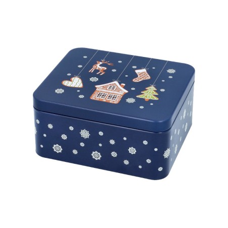 Boite à gâteaux de Noël rectangulaire Petite- Décor Noël - 15 cm