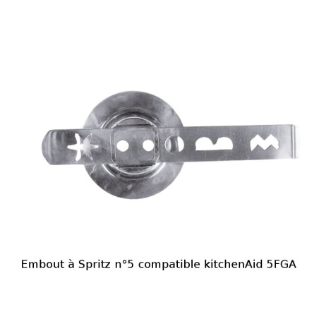 Filière à Biscuit n°5 - Accessoire Pour Spritz - Compatible KitchenAid 5FGA