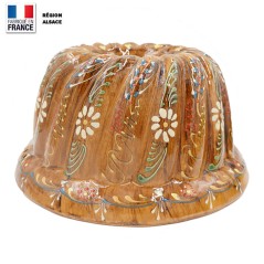 Moule à Kouglof Faux bois 26 cm avec Décor Marguerites