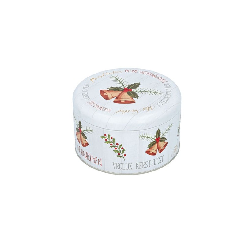 Boite à gâteaux de Noël ronde Petite - Décor Noël - 14 cm Boite à gâteaux de Noël ronde Petite - Décor Noël - 14 cm