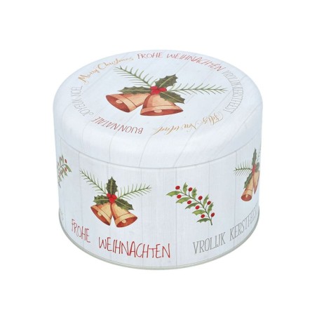 Boite à gâteaux de Noël ronde Grande -  Décor Noël - 18 cm