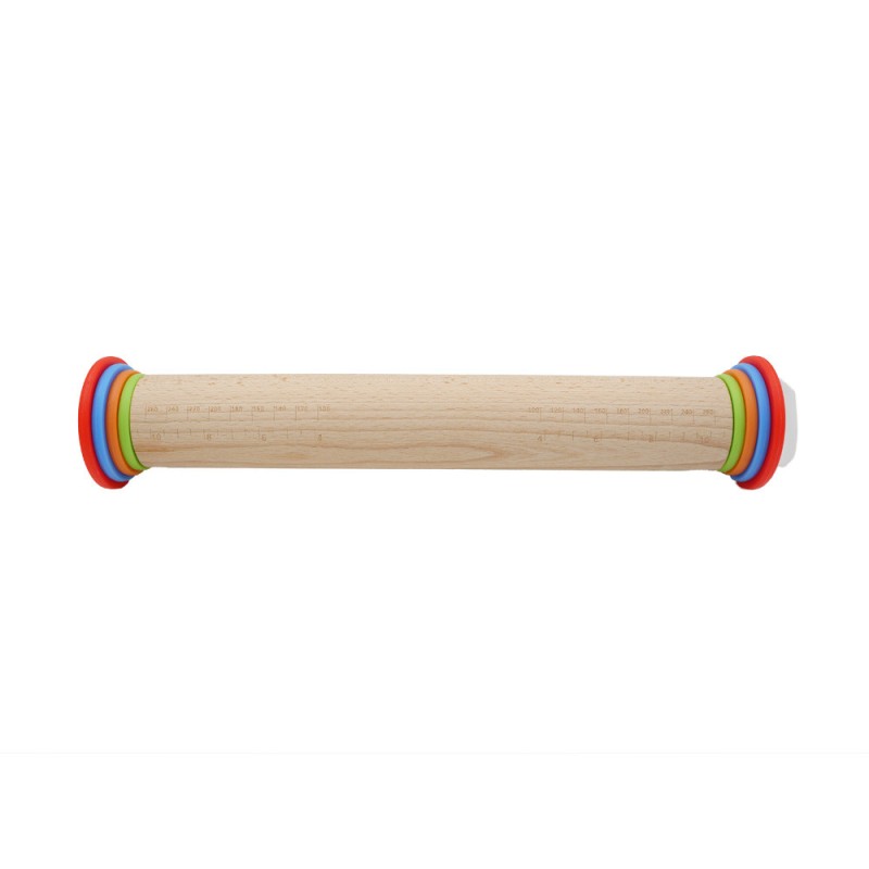 Rouleau à pâtisserie Réglable - Sans Poignées - En bois Rouleau à pâtisserie Réglable - Sans Poignées - En bois
