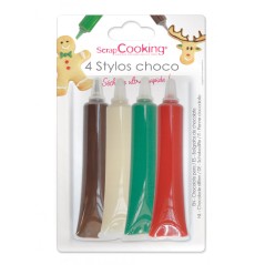 Lot 4 Stylos de pâtisserie goût chocolat