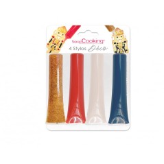 Lot 4 Stylos de décoration pour pâtisserie