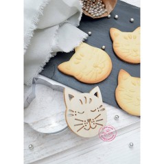 Emporte-pièce et embosseur en bois Chat