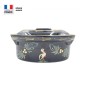 Terrine à Baeckeoffe Bleue Décor Cigogne / 4 personnes