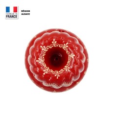 Moule à Kouglof Rouge 20 cm Décor Coeur