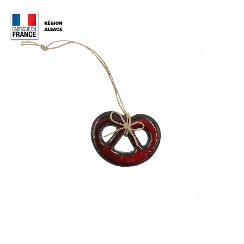 Bretzel en céramique - Rouge Bretzel en céramique - Rouge