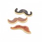 Lot de 3 Emporte-pièces Moustache