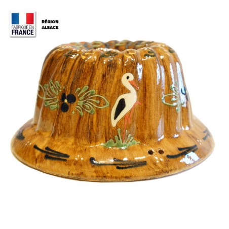 Moule à Kouglof Faux Bois 24 cm Décor Cigogne