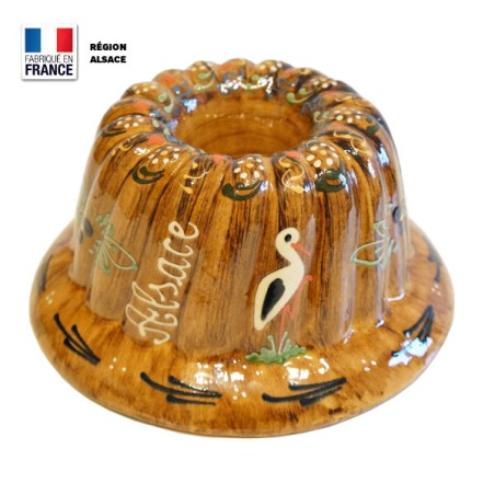 Moule à Kouglof Faux Bois 24 cm Décor Cigogne