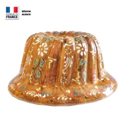 Moule à Kouglof Faux Bois 24 cm Décor Marguerites