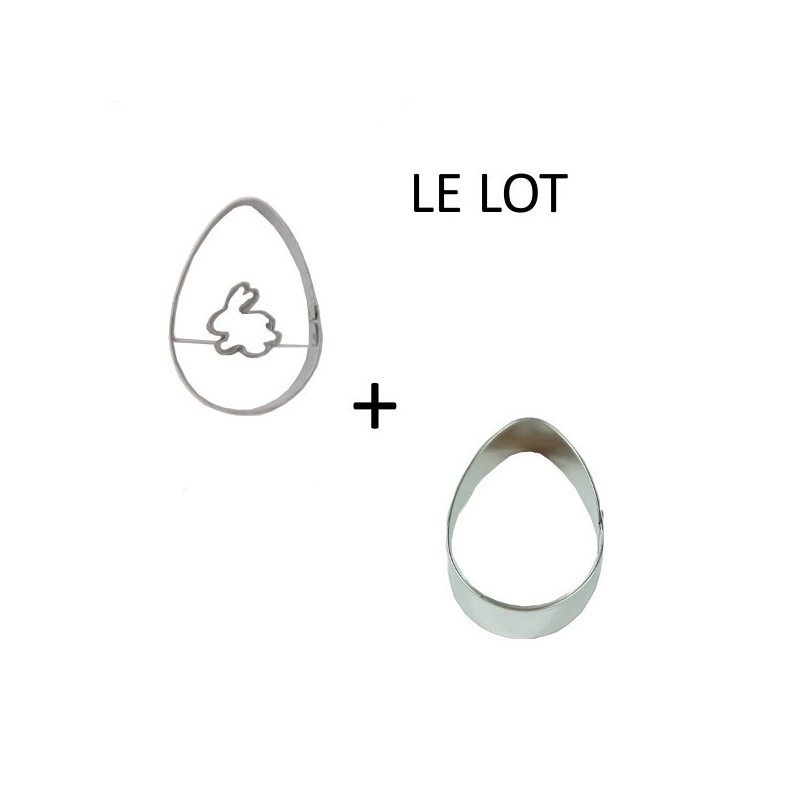 Emporte-pièce Sablé Fourré :  Oeuf avec Lapin