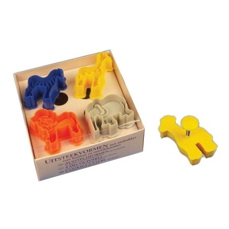 Emporte-pièces Poussoir Animaux (Lot de 4)