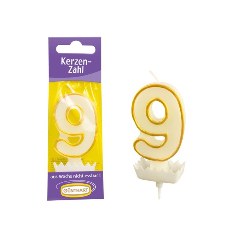 Bougie Chiffre 9