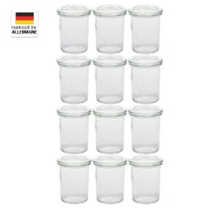 Lot de 12 Bocaux Droit 160 ml