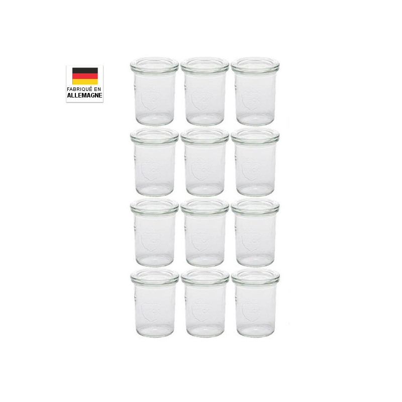 Lot de 12 Bocaux Droit Weck 160 ml