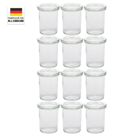 Lot de 12 Bocaux Droit 160 ml