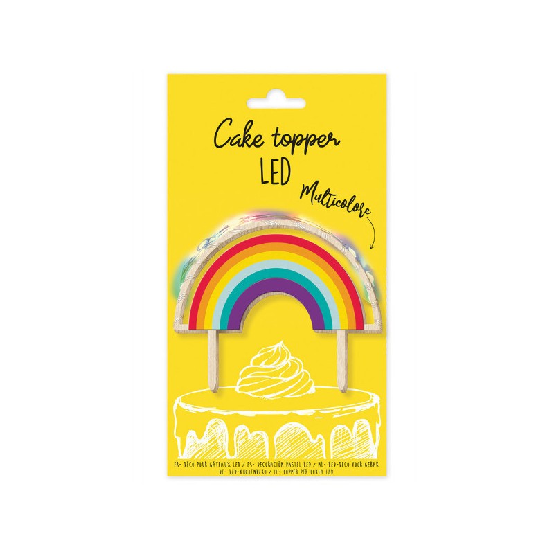 Cake Topper Arc en ciel à LED