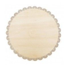 Plat rond dentelle en bois