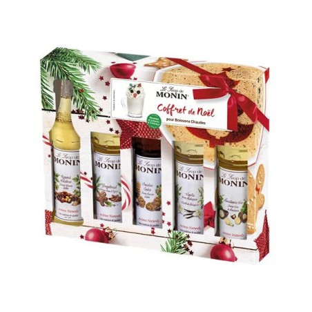 Coffret de Noël sirops Monin pour Boissons Chaudes - 5 x 5 cl