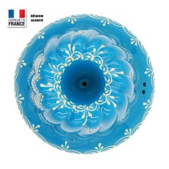 Moule à Kouglof Turquoise 20 cm Décor Coeur