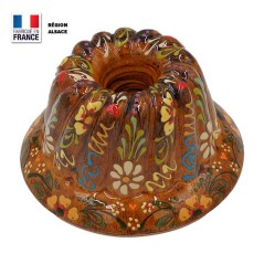 Moule à Kouglof Faux Bois 20 cm Décor Marguerites