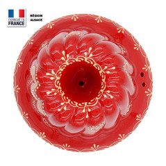 Moule à Kouglof Rouge 18 cm Décor Coeur