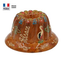 Moule à Kouglof Faux Bois 18 cm Décor Cigogne