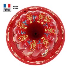 Moule à Kouglof Rouge 18 cm Décor Cigogne