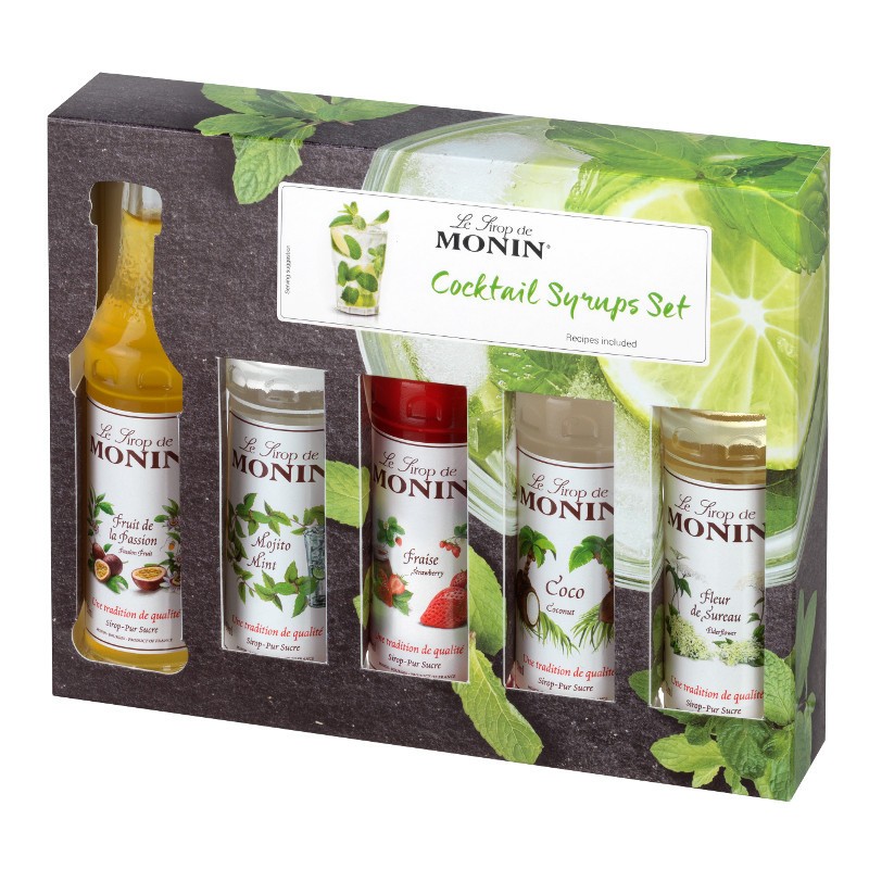 Coffret sirops Monin pour Cocktails - 5 x 5 cl