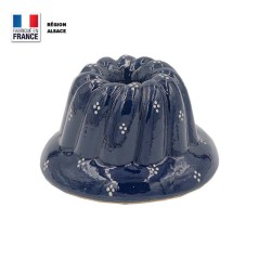 Moule à Kouglof Bleu 14 cm Décor 4 Points