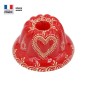 Moule à Kouglof Rouge 14 cm Décor Coeur