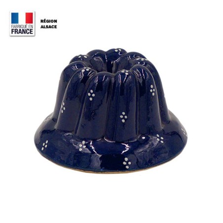 Moule à Kouglof Bleu 12 cm Décor 4 points