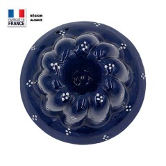 Moule à Kouglof Bleu 12 cm Décor 4 points