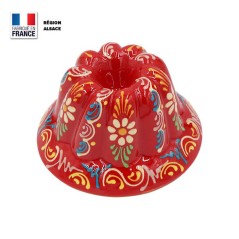 Moule à Kouglof Rouge 12 cm Décor Margurites