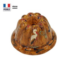 Moule à Kouglof Faux Bois 12 cm Décor Cigogne