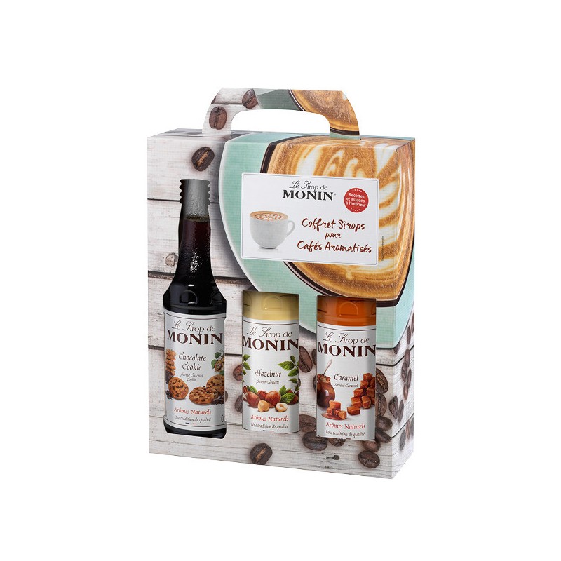 Coffret sirops Monin pour Boissons Chaudes - 3 x 25 cl