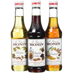 Coffret sirops Monin pour Boissons Chaudes - 3 x 25 cl