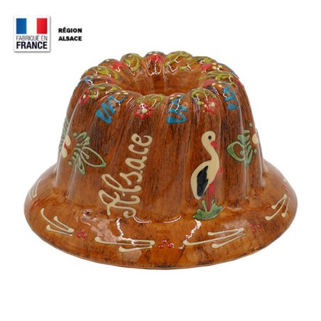 Moule à Kouglof Faux Bois 20 cm Décor Cigogne