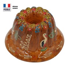 Moule à Kouglof Faux Bois 20 cm Décor Cigogne