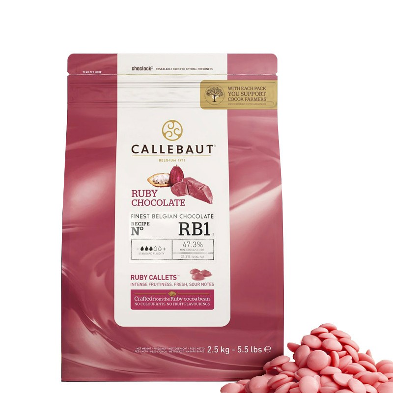 Pistoles Chocolat Ruby - 2,5 kg