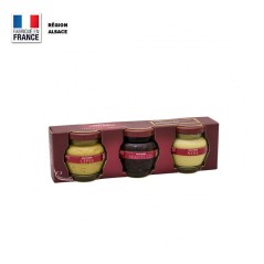 Coffret Trio Découverte de Moutarde - 3 x 55 g - Domaine des Terres Rouges