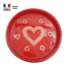 Moule à tarte Rouge Motif Coeur