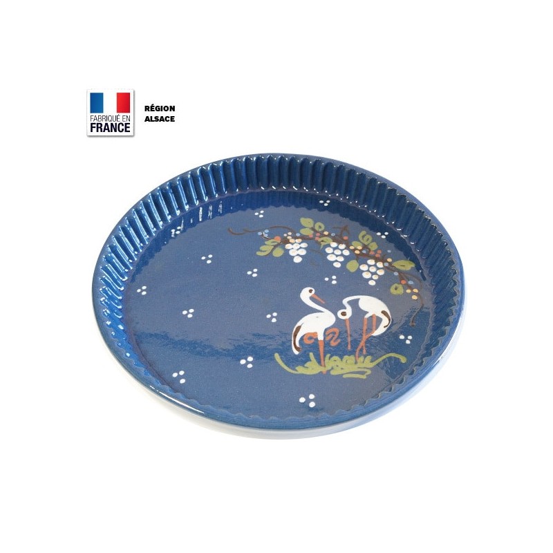 Moule à tarte Bleu Motif Cigogne