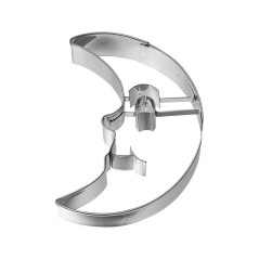 Emporte-pièce Lune avec visage - 8 cm