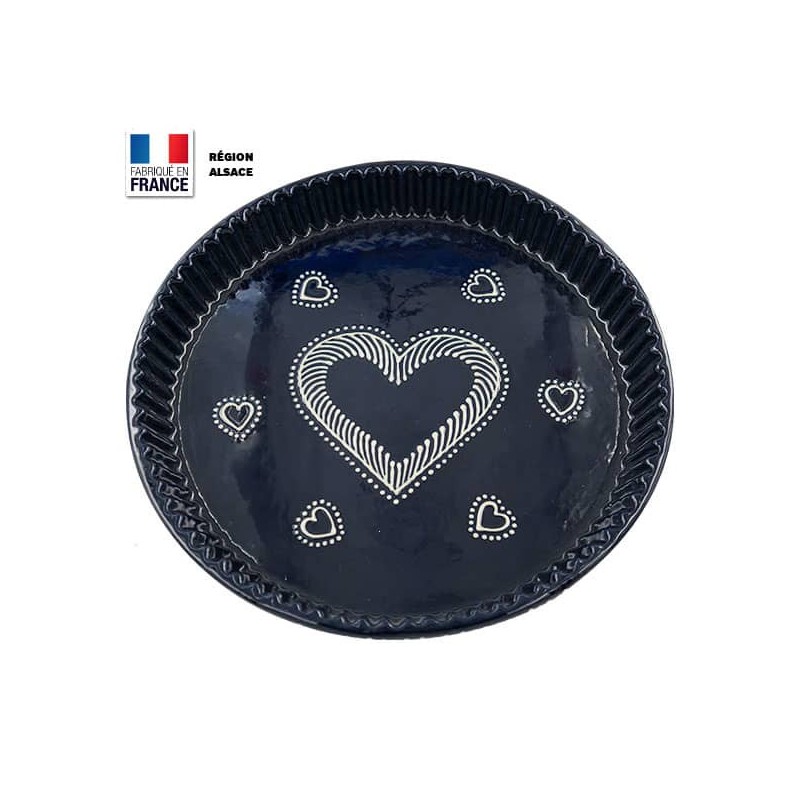 Moule à tarte Bleu Motif Coeur