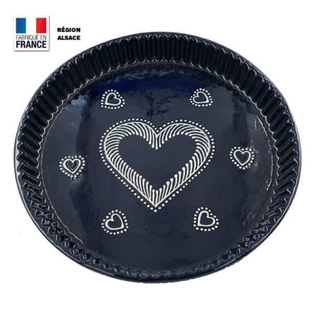 Moule à tarte Bleu Motif Coeur