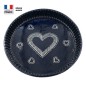 Moule à tarte Bleu Motif Coeur