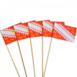 Drapeaux Alsace pour Décoration Pâtisserie (Lot de 5)